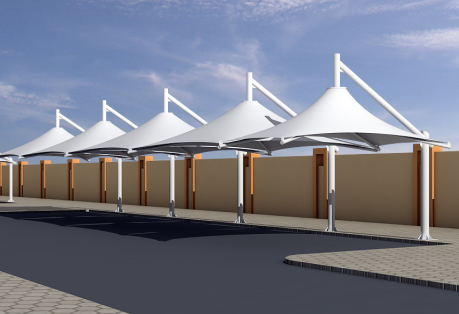 Cone Single Pole Multiple Parking Shade