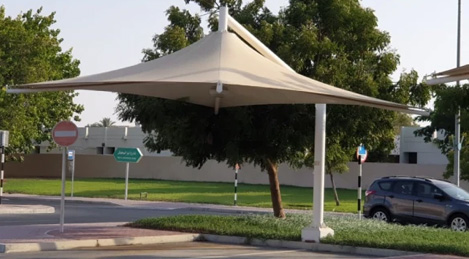 Cone Single Pole Car Parking Shade